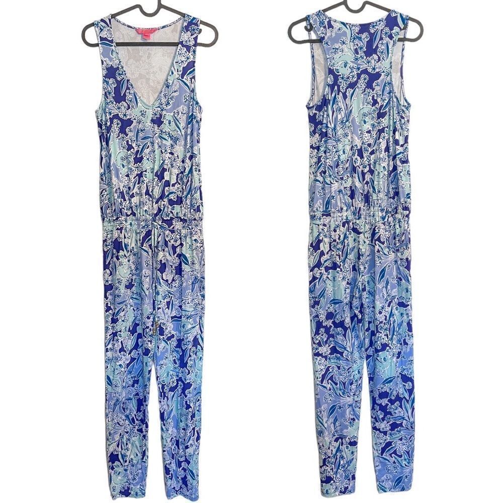 Lilly Pulitzer Paulina Jumpsuit Royal Purple Koalafications XS - Picture 5 of 10